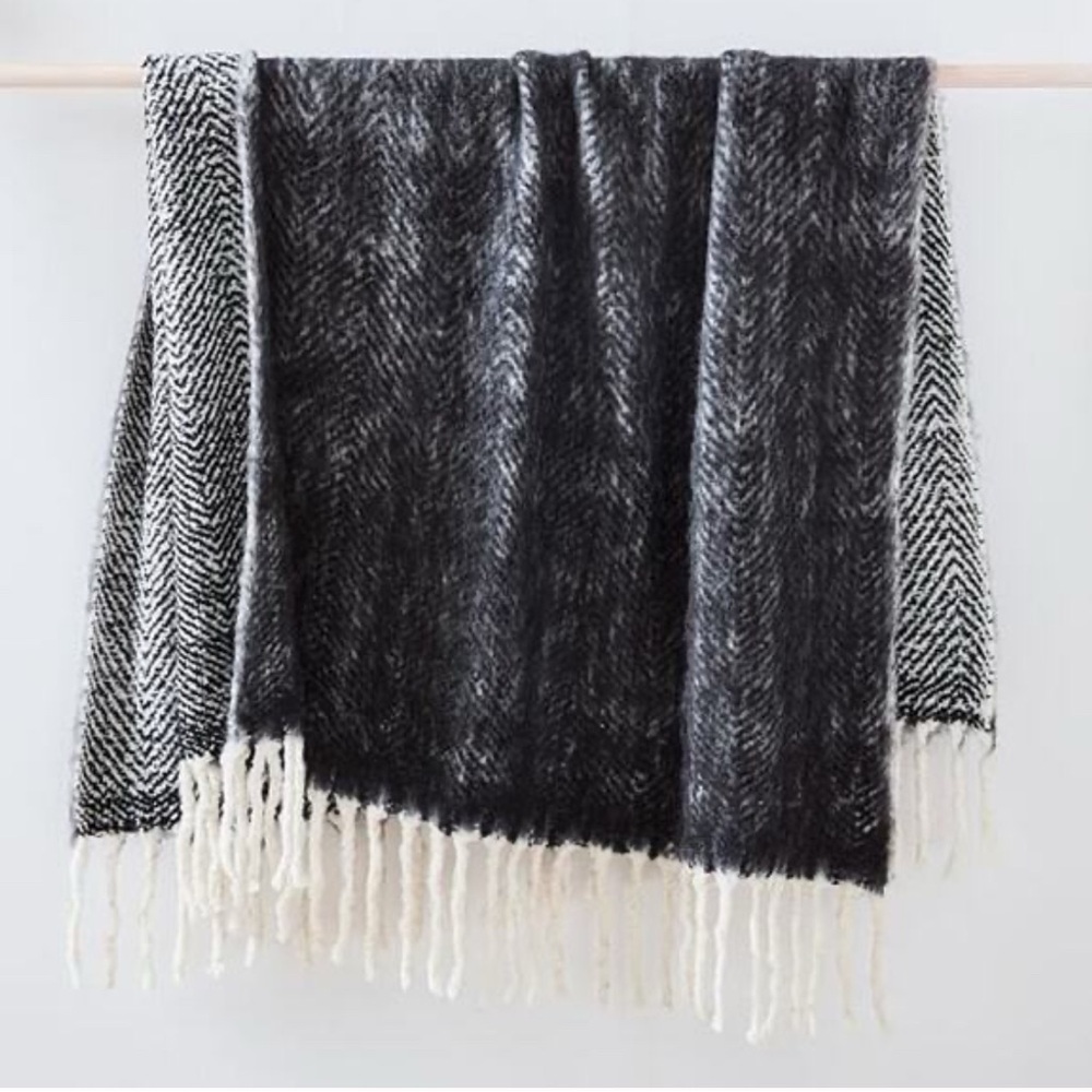 West Elm Brushed Herringbone Throw